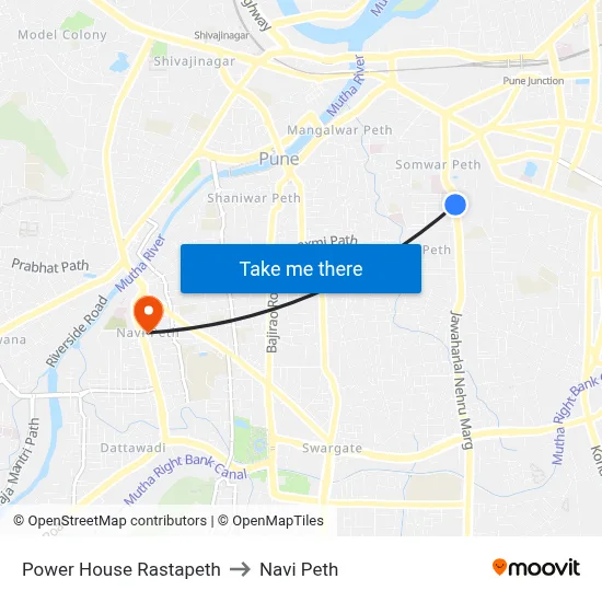 Power House Rastapeth to Navi Peth map