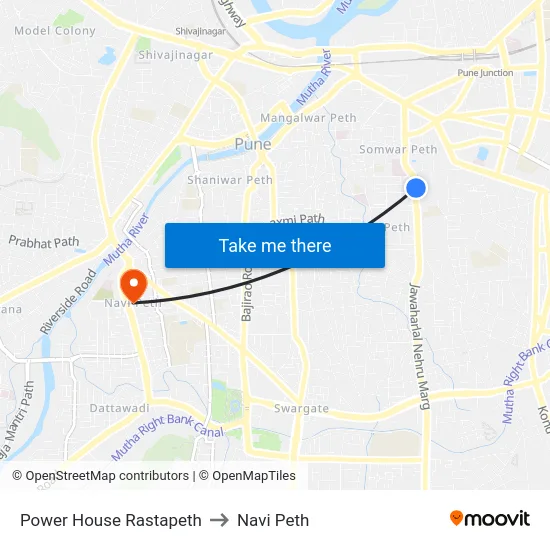 Power House Rastapeth to Navi Peth map