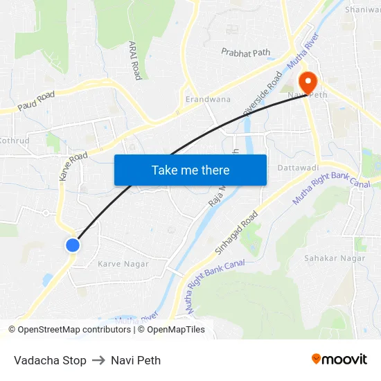 Vadacha Stop to Navi Peth map