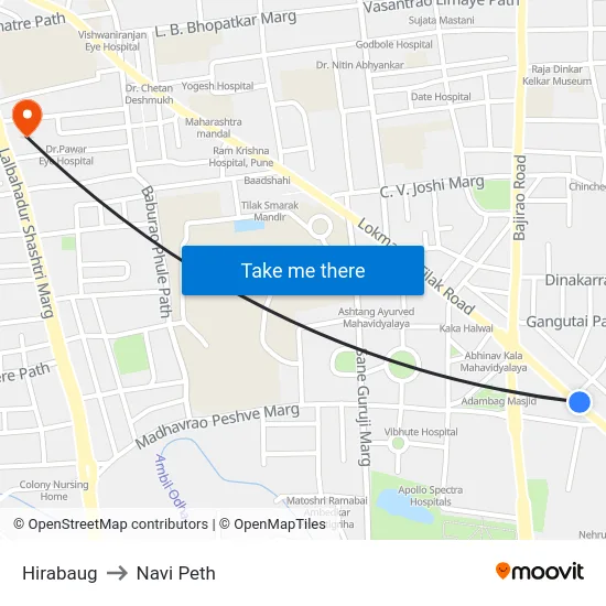 Hirabaug to Navi Peth map