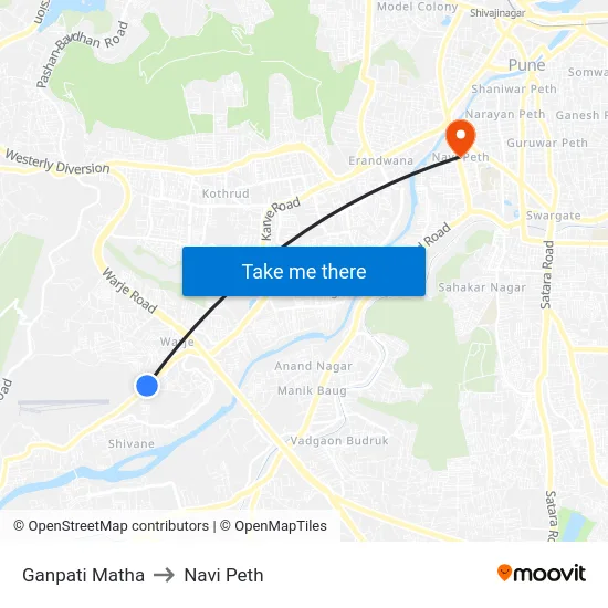 Ganpati Matha to Navi Peth map