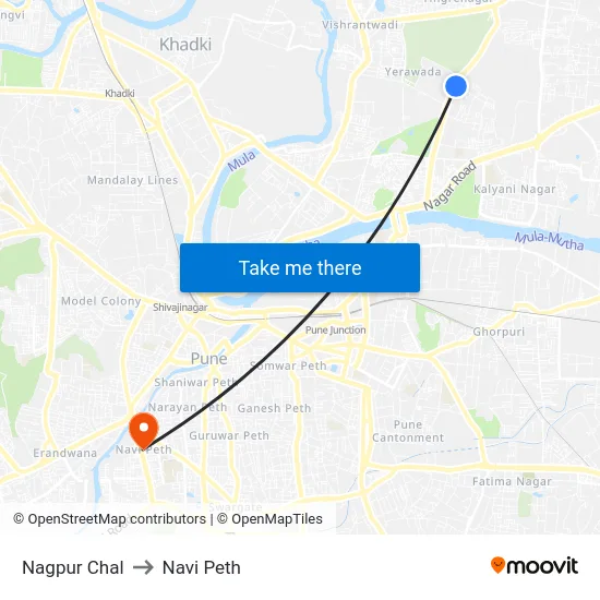 Nagpur Chal to Navi Peth map