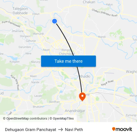 Dehugaon Gram Panchayat to Navi Peth map