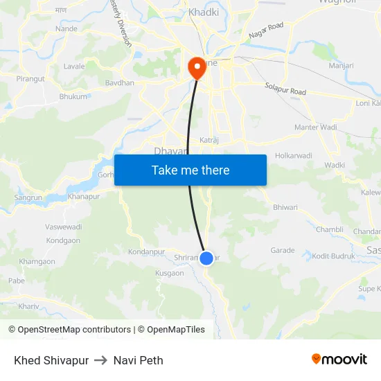 Khed Shivapur to Navi Peth map