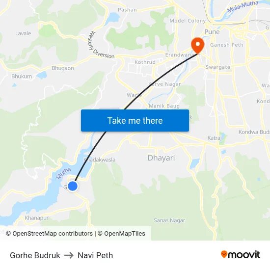 Gorhe Budruk to Navi Peth map