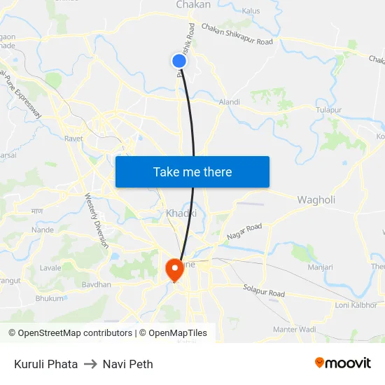 Kuruli Phata to Navi Peth map