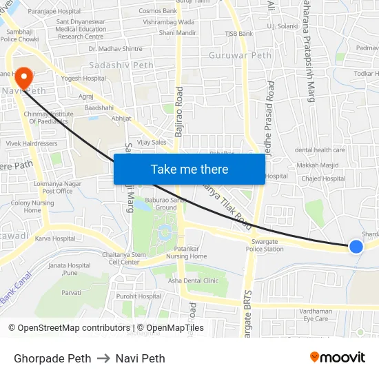 Ghorpade Peth to Navi Peth map