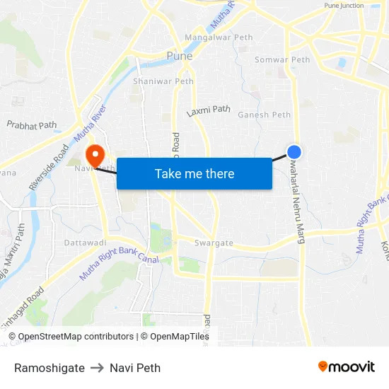 Ramoshigate to Navi Peth map