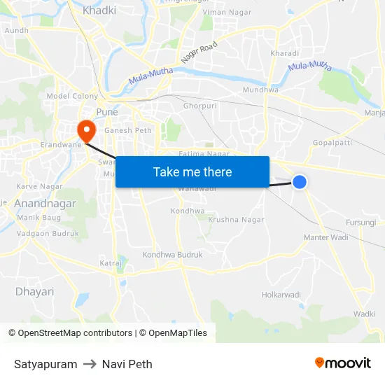 Satyapuram to Navi Peth map