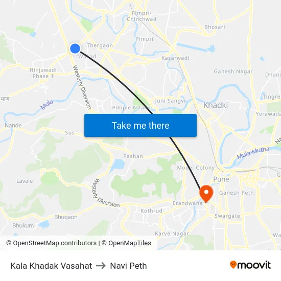 Kala Khadak Vasahat to Navi Peth map