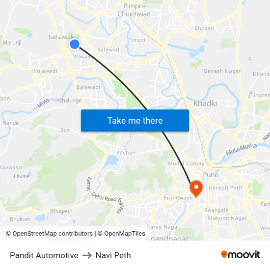 Pandit Automotive to Navi Peth map