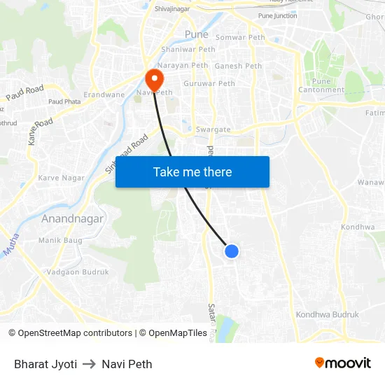 Bharat Jyoti to Navi Peth map