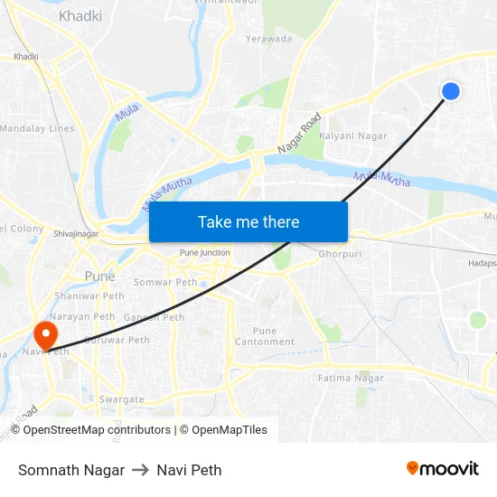 Somnath Nagar to Navi Peth map