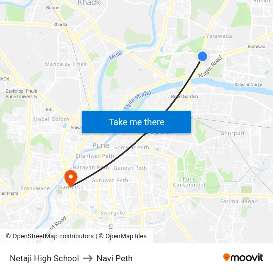 Netaji High School to Navi Peth map