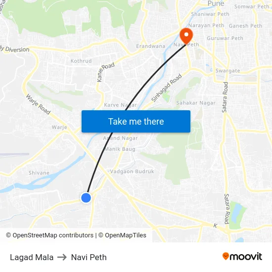 Lagad Mala to Navi Peth map