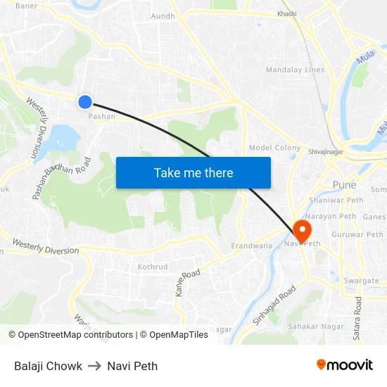 Balaji Chowk to Navi Peth map