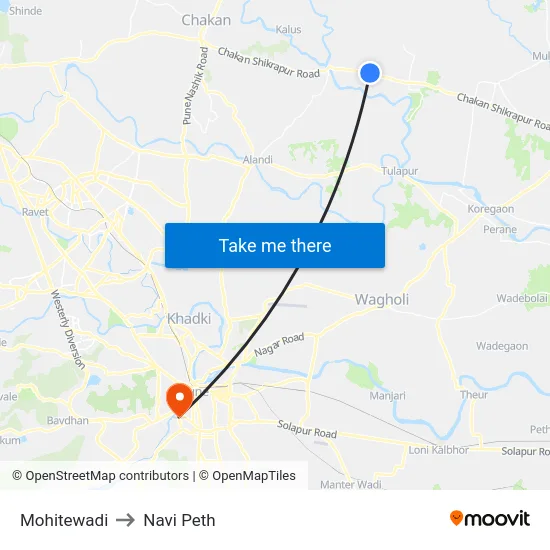 Mohitewadi to Navi Peth map