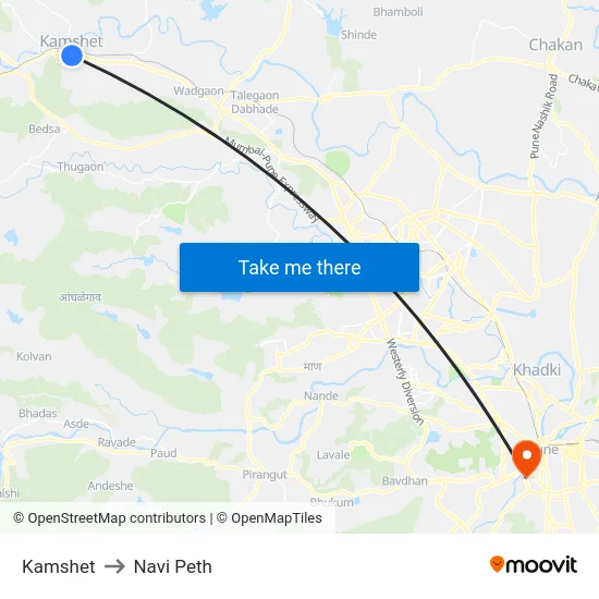 Kamshet to Navi Peth map