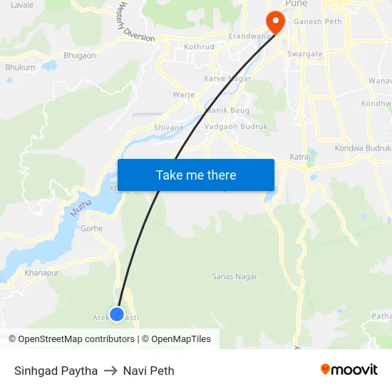 Sinhgad Paytha to Navi Peth map