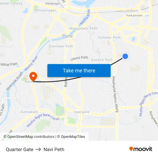 Quarter Gate to Navi Peth map