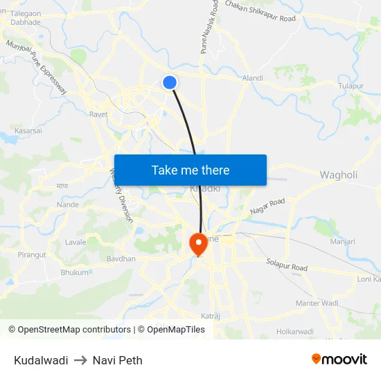 Kudalwadi to Navi Peth map