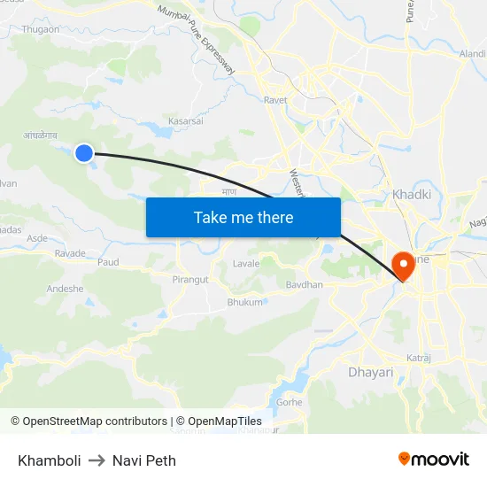 Khamboli to Navi Peth map