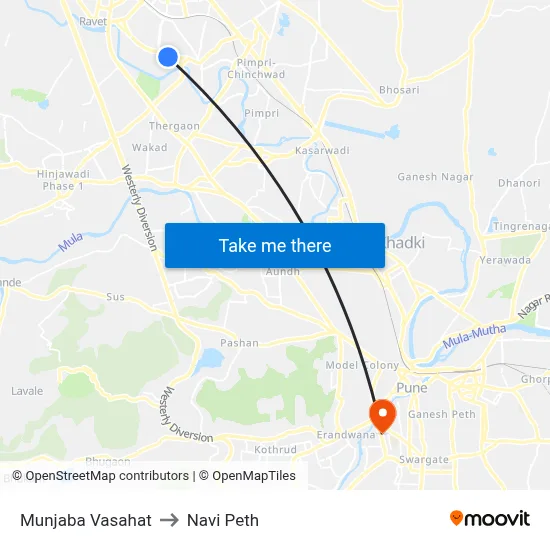 Munjaba Vasahat to Navi Peth map