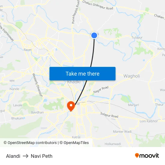 Alandi to Navi Peth map