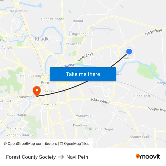 Forest County Society to Navi Peth map