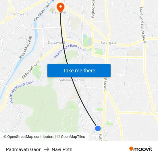 Padmavati Gaon to Navi Peth map