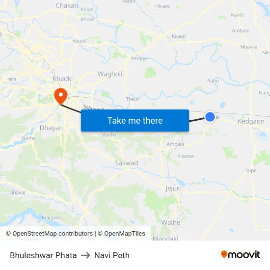 Bhuleshwar Phata to Navi Peth map