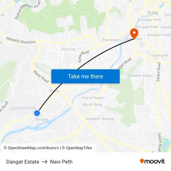 Dangat Estate to Navi Peth map
