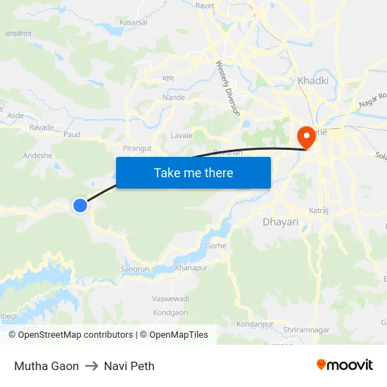 Mutha Gaon to Navi Peth map