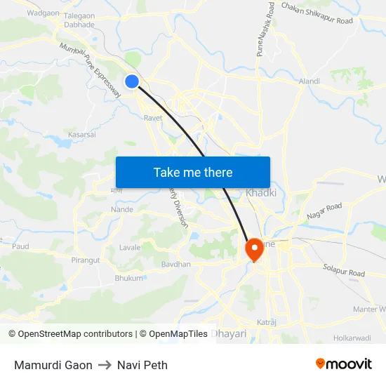 Mamurdi Gaon to Navi Peth map