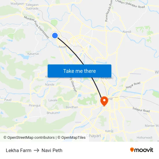 Lekha Farm to Navi Peth map