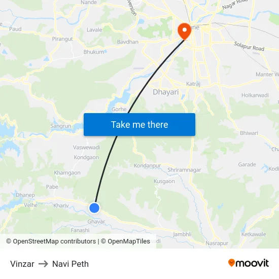 Vinzar to Navi Peth map