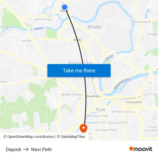 Dapodi to Navi Peth map