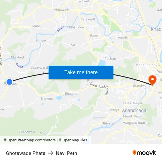 Ghotawade Phata to Navi Peth map