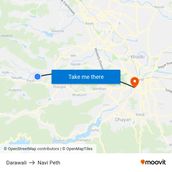 Darawali to Navi Peth map