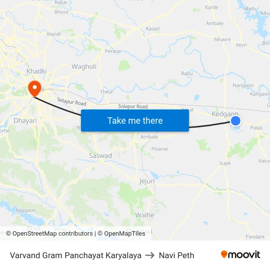 Varvand Gram Panchayat Karyalaya to Navi Peth map