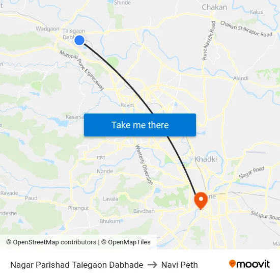 Nagar Parishad Talegaon Dabhade to Navi Peth map