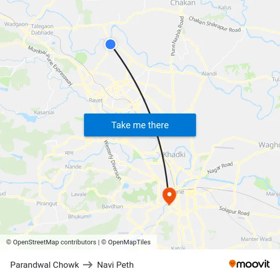 Parandwal Chowk to Navi Peth map