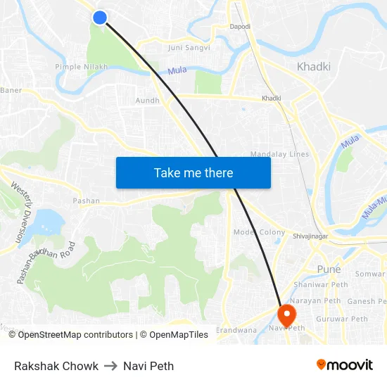 Rakshak Chowk to Navi Peth map