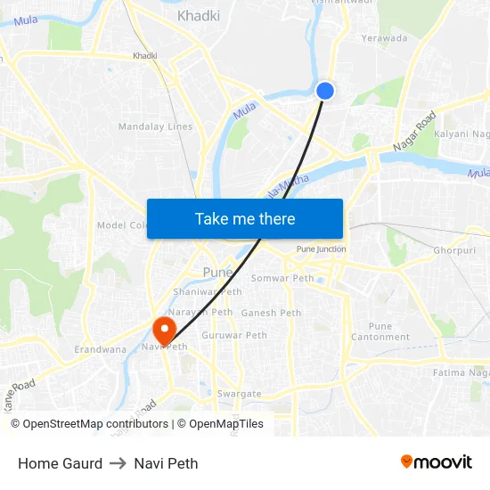 Home Gaurd to Navi Peth map