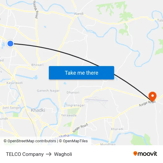 TELCO Company to Wagholi map