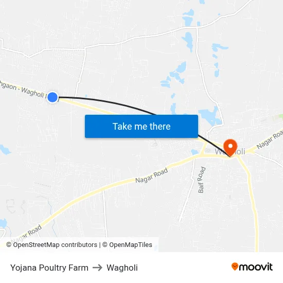 Yojana Poultry Farm to Wagholi map