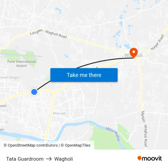 Tata Guardroom to Wagholi map