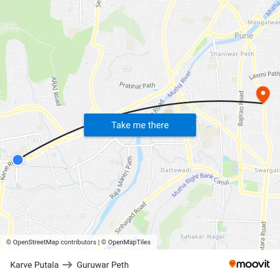 Karve Putala to Guruwar Peth map