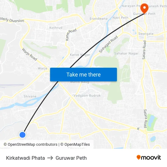 Kirkatwadi Phata to Guruwar Peth map