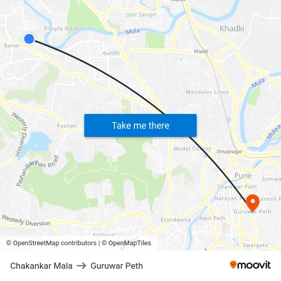 Chakankar Mala to Guruwar Peth map